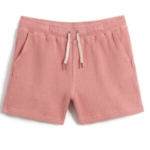 Dandy Del Mar Preppy Luxury Resortwear Cannes Waffle Knit Shorts in Rose 3XL